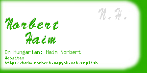 norbert haim business card